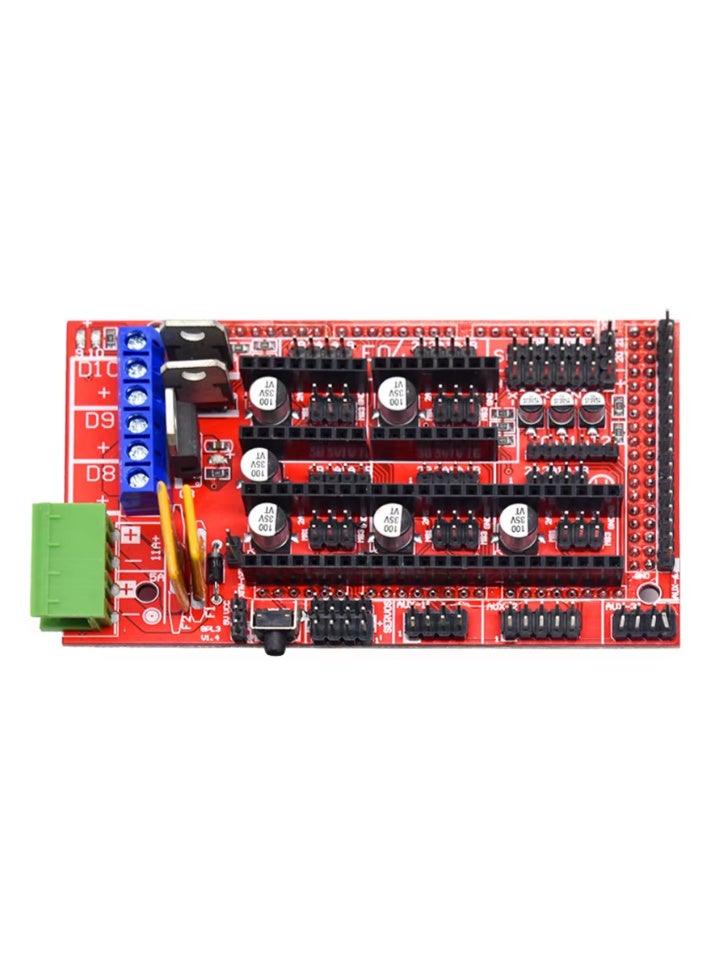 DIY-Kit RAMPS 1.4 3D Printer Controller Board – RepRap Arduino Mega 2560 Shield Module | 3D Printer Parts Upgrade for Prusa, Mendel, CNC, RepRap | Compatible with Stepper Drivers A4988, DRV8825 - Image 4